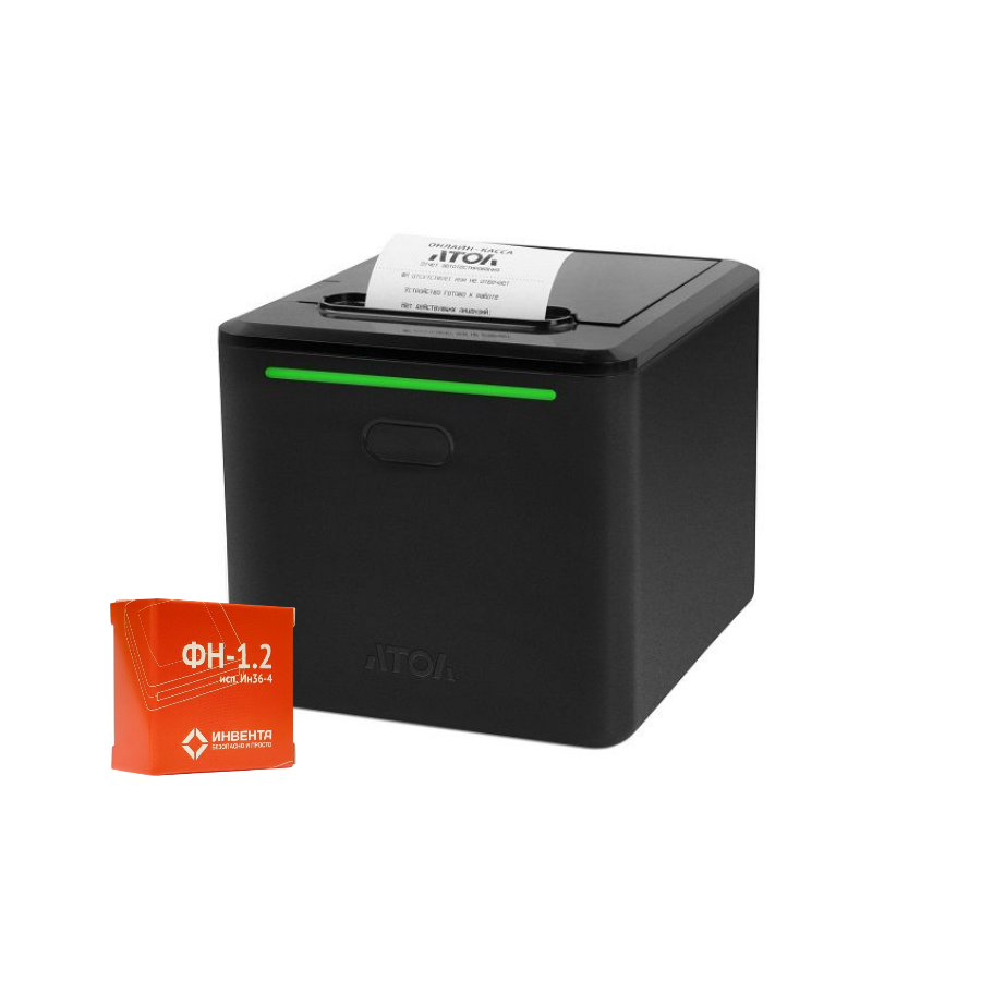 ККТ АТОЛ 55 v2 Ф. Черный. с ФН 1.2 36 мес. USB. RS-232. Ethernet. 5.0