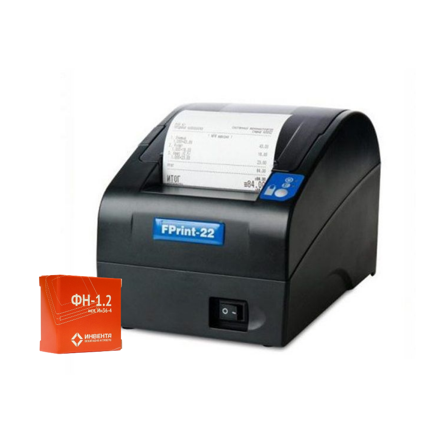 ККТ АТОЛ FPrint-22ПТК. Черный. с ФН 1.2 36 мес. USB. RS-232. Ethernet. 5.0