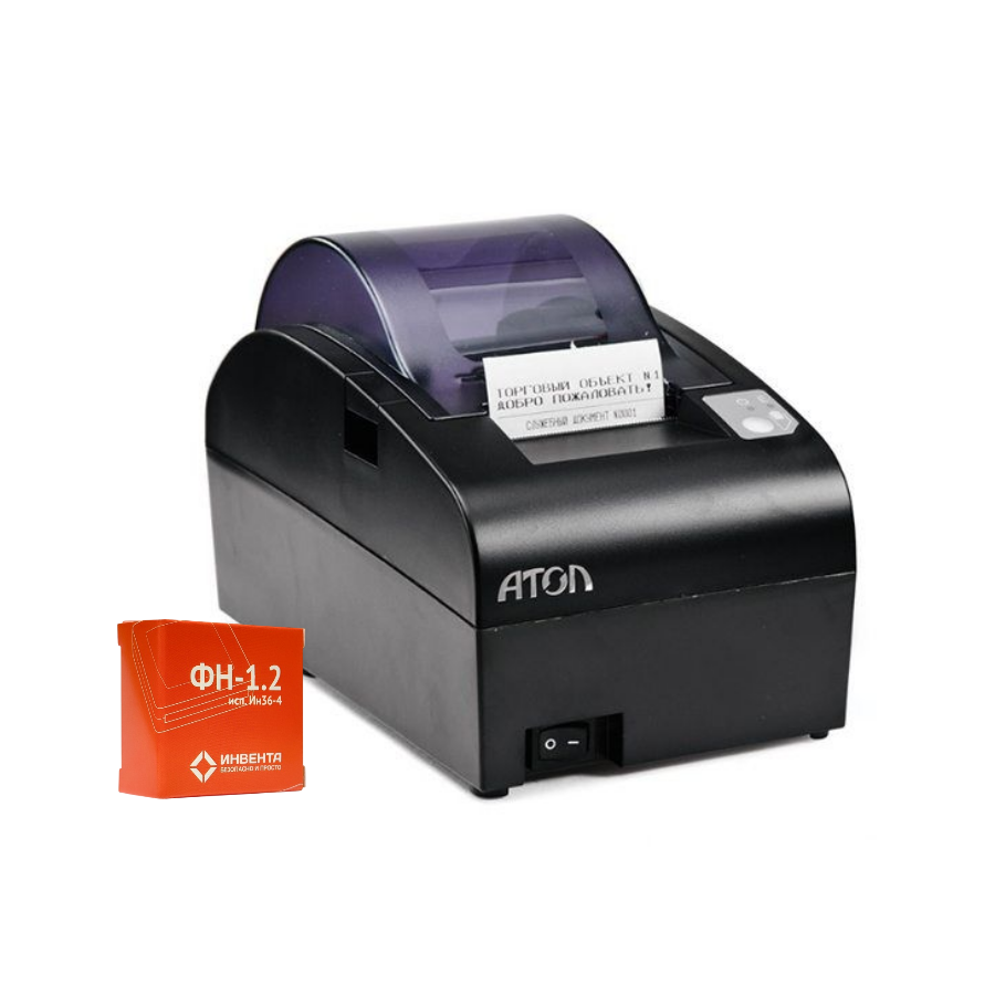 ККТ АТОЛ 55Ф. Черный. с ФН 1.2 36 мес. USB. RS-232. Ethernet. 5.0